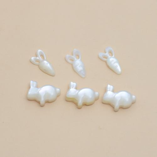 Prirodni White Shell perle, Bijela Shell, Poprece rupe & možete DIY & različitih stilova za izbor, Prodano By PC