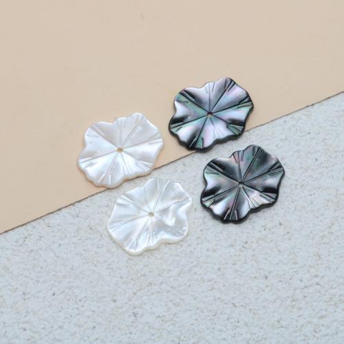 天然淡水シェルビーズ, 貝, 蓮の葉, 彫刻, DIY, 無色, 15x18mm, 売り手 パソコン