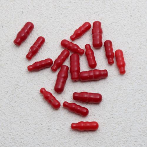 Natuurlijke koraal kralen, Kalebas, met de hand gepolijst, DIY, rood, beads size 5-15mm, Verkocht door PC