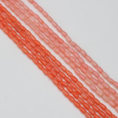 Natuurlijke koraal kralen, gepolijst, DIY, 2x4mm, Verkocht door PC