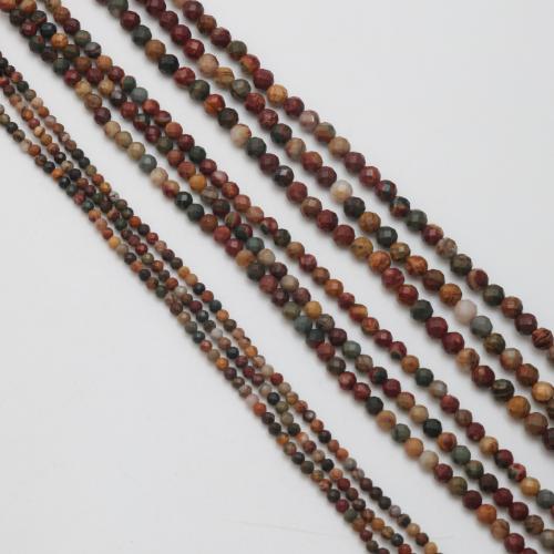 Gemstone Jewelry Beads Red Turquoise Round DIY & faceted Sold By Strand
