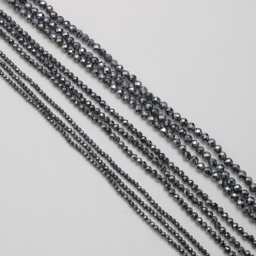Gemstone Jewelry Beads Terahertz Stone Round DIY & faceted Sold By Strand
