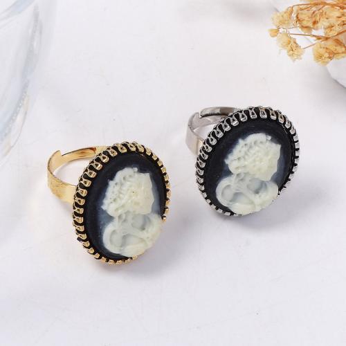 Zinklegierung Fingerring , plattiert, Modeschmuck & einstellbar & für Frau & Emaille, keine, verkauft von PC