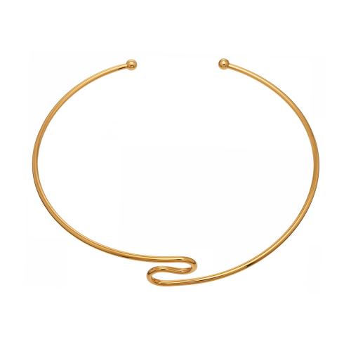 Stainless Steel smycken halsband, ROSTFRITT STÅL, guldfärg pläterade, mode smycken & för kvinna, Säljs av Strand