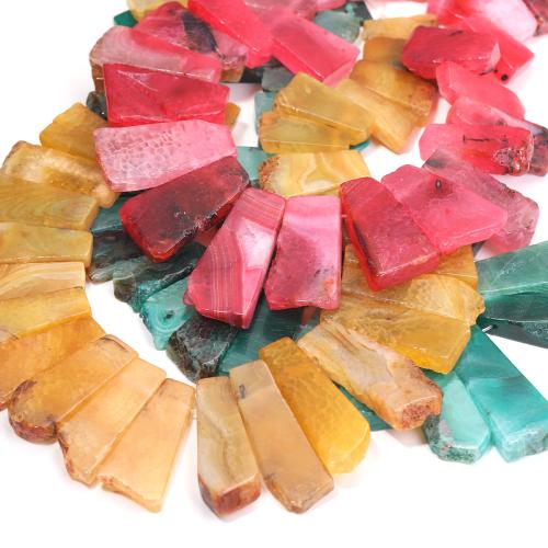 Gemstone Graderad hängande pärlor, Natursten, DIY, fler färger för val, 30-55x8-12x6mm, Såld Per Ca 38-40 cm Strand