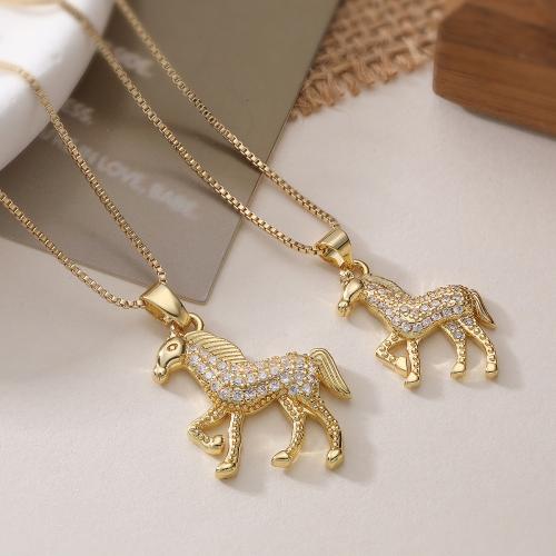 キュービックジルコンマイクロパヴェブラスネックレス, 銅, 純正ゴールド, ファッションジュエリー & 調節の可能性がある & 異なるスタイルを選択 & マイクロパヴェジルコニア & 女性用, 無色, ニッケル、鉛、カドミウムフリー, で販売される 約 45 センチ ストランド