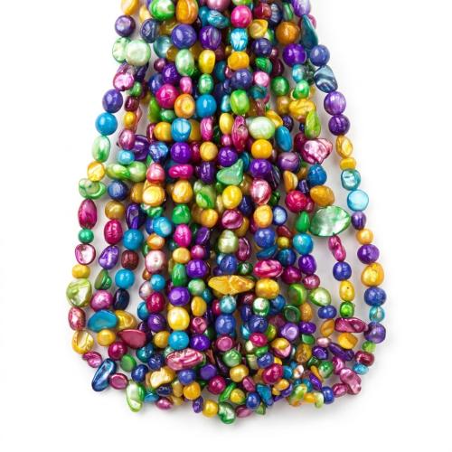 Abalorios de Nácar de Mar de Sur, Concha de perla, Irregular, Bricolaje, multicolor, beads size 5-10mm, Vendido para aproximado 38 cm Sarta