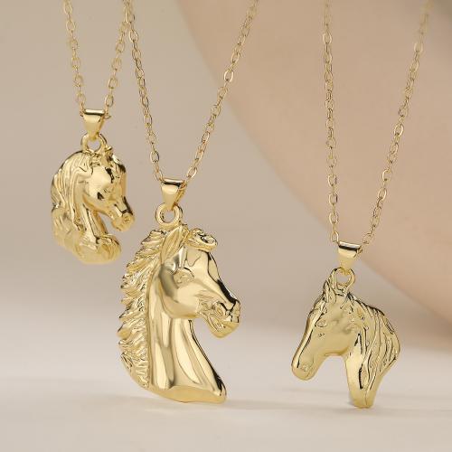 Brass Ogrlica, Mesing, real pozlatom, modni nakit & prilagodljiv & različitih stilova za izbor & za žene, više boja za izbor, nikal, olovo i kadmij besplatno, Prodano Per Približno 45 cm Strand