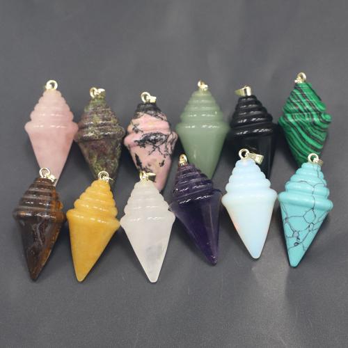 Poludrago kamenje Privjesci Nakit, Dragi kamen, Geometrijski uzorak, uglađen, možete DIY & različiti materijali za izbor, 37x20mm, Prodano By PC