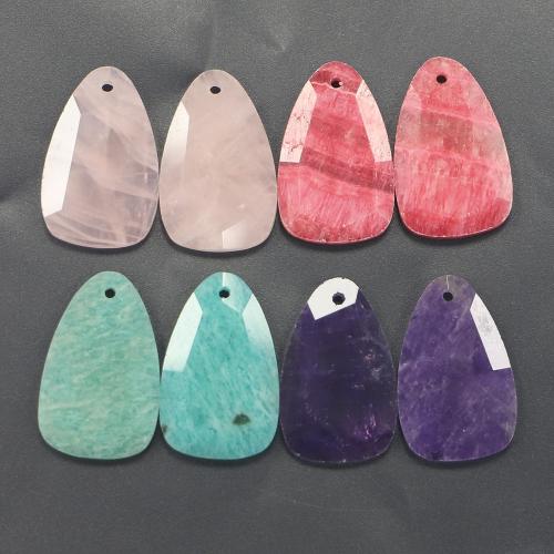 Poludrago kamenje Privjesci Nakit, Dragi kamen, Suza, uglađen, možete DIY & različiti materijali za izbor & faceted, 33x21x4mm, Prodano By PC