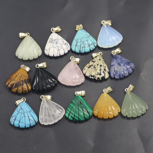 Poludrago kamenje Privjesci Nakit, Dragi kamen, Školjka, uglađen, možete DIY & različiti materijali za izbor, 20x20x6mm, Prodano By PC