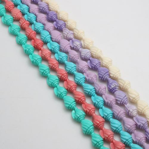 Χάντρες ρητίνης κοσμήματα, Ρητίνη, Κοχύλι, χύτευση με έγχυση, DIY, περισσότερα χρώματα για την επιλογή, 12x15mm, Περίπου 25PCs/Strand, Sold Με Strand