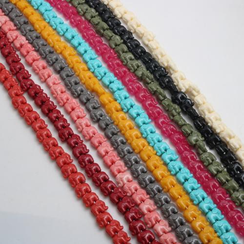 Χάντρες ρητίνης κοσμήματα, Ρητίνη, Ελέφαντας, χύτευση με έγχυση, DIY, περισσότερα χρώματα για την επιλογή, 10x12mm, Περίπου 40PCs/Strand, Sold Με Strand