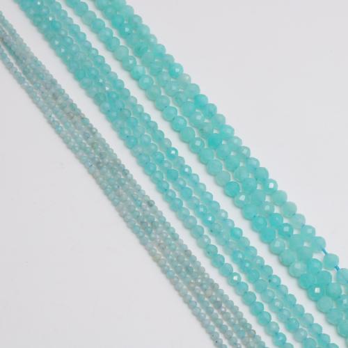 Natural Amazonite Beads ​Amazonite​ Round DIY & faceted Sold By Strand