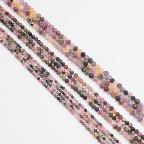 Gemstone Jewelry Beads Tourmaline Round DIY & faceted Sold By Strand