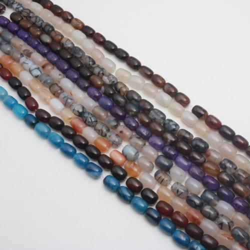 Perline in agata, agate, Secchio, lucido, DIY, nessuno, 10x14mm, Appross. 28PC/filo, Venduto da filo