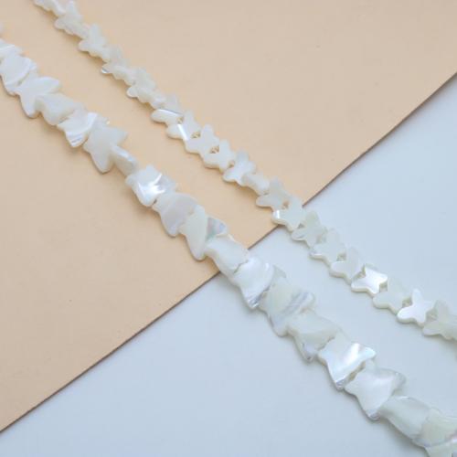 Gamtos Baltoji Shell karoliukai, Balta "Shell, Peteliškė, poliruotas, Pasidaryk pats & skirtingo dydžio pasirinkimo, Pardavė Strand