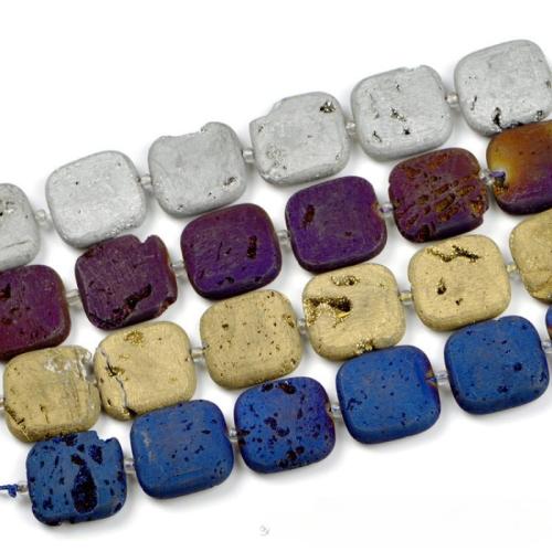 Agat perler, Laugh Rift Agate, Square, du kan DIY, flere farver til valg, 30mm, 6pc'er/Strand, Solgt Per 200 mm Strand