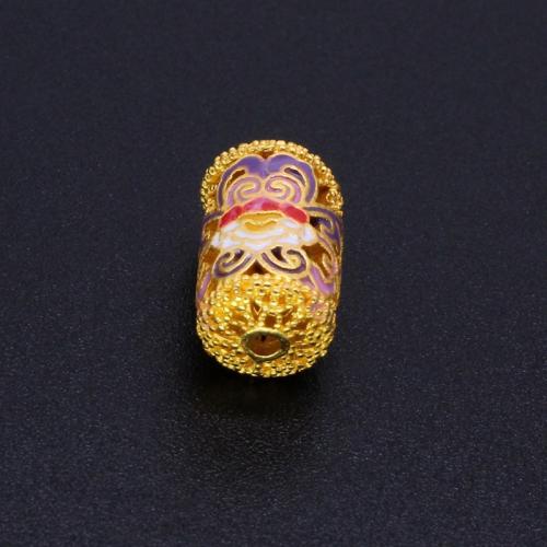 Sinkkiseos Spacer Helmet, tee-se-itse & kukkakuvio & emali, enemmän värejä valinta, 14x8mm, Reikä:N. 1.5mm, Myymät PC