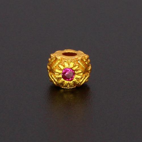 Messing spacer perler, du kan DIY, flere farver til valg, 6x4mm, Hole:Ca. 2mm, Solgt af PC