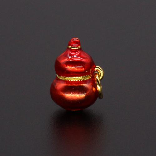 Zinc Alloy Enamel Pendants Calabash matte gold color plated DIY Sold By PC