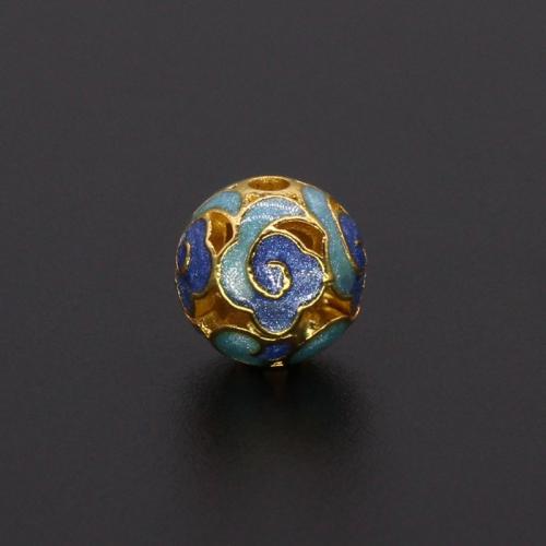 Zinc Alloy Spacer perler, Runde, du kan DIY & emalje & hule, flere farver til valg, 10mm, Hole:Ca. 2mm, Solgt af PC