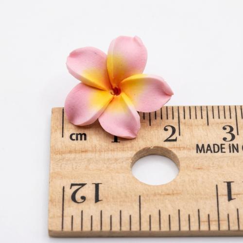 Polymer lerperler, Polymer Clay, Flower, du kan DIY, 18mm, Hole:Ca. 1.5mm, 1000pc'er/Lot, Solgt af Lot