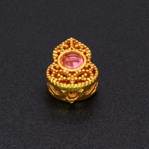 Messing spacer perler, med Resin, Calabash, du kan DIY & hule, flere farver til valg, 12x10mm, Solgt af PC