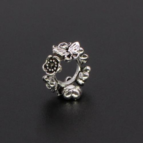 Zinc Alloy Pendel, antik sølv farve forgyldt, du kan DIY & med blomstermønster, Solgt af PC