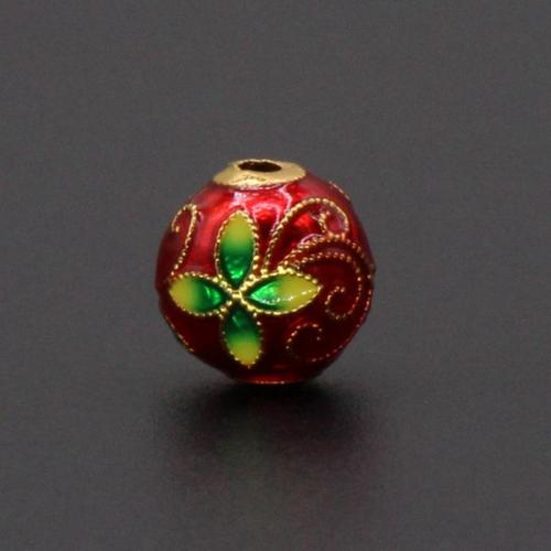 Messing spacer perler, Runde, forgyldt, du kan DIY & emalje, flere farver til valg, 10mm, Hole:Ca. 1.5mm, Solgt af PC