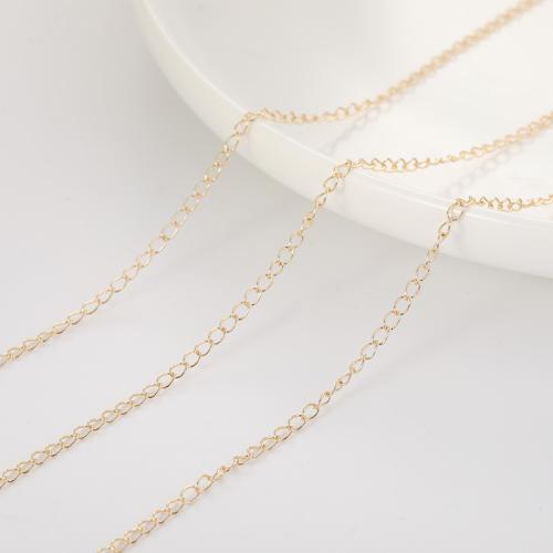 Brass Necklace Chain real gold plated DIY Sold By m