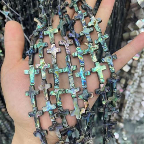 Abalone Shell Beads Cross DIY Sold Per Approx 38 cm Strand