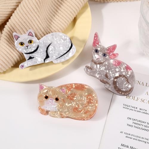 Acrylic Hair Claw Clip Cat fashion jewelry & for woman Sold By PC