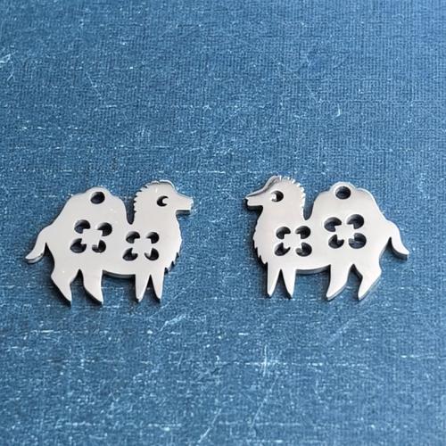 Titanium Medálok, Titanium Steel, Teve, galvanizált, DIY & üreges, több színt a választás, 18x15x1.20mm, Által értékesített PC