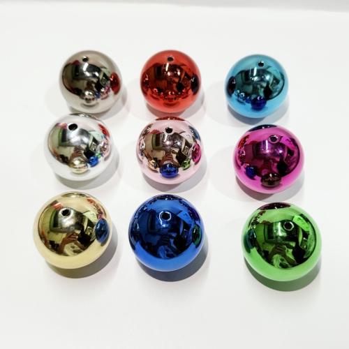 Bevonatú Akril gyöngyök, Kerek, UV-bevonat, DIY & különböző méretű a választás, több színt a választás, Által értékesített PC