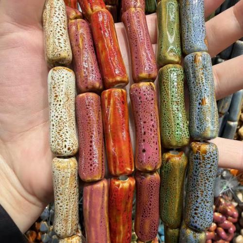 Porzellan Schmuckperlen, DIY, keine, 39x12mm, 100PCs/Tasche, verkauft von Tasche