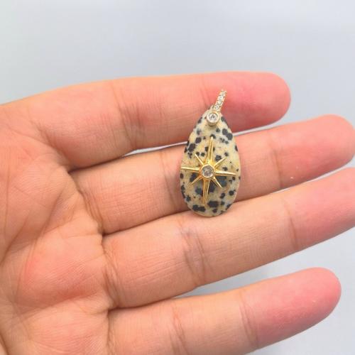 Gemstone Vedhæng Smykker, Ædelsten, Teardrop, du kan DIY & med rhinestone, flere farver til valg, 12x24mm, Solgt af PC