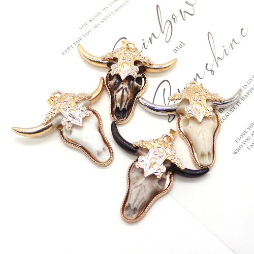 Resina-Pendant, resina, with 304 acciaio inox, placcato color oro, DIY, nessuno, 51x58mm, Venduto da PC