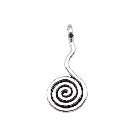 Zinc Alloy Pendants Helix antique silver color plated DIY Sold By PC
