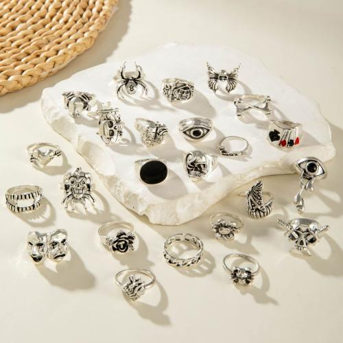 Zinc Alloy ring Set, forgyldt, Vintage & Unisex & forskellige stilarter for valg & emalje, Solgt af sæt