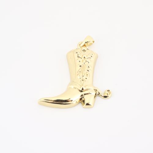 Brass Jewelry Pendants Shoes gold color plated DIY Sold By PC