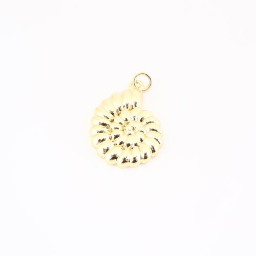 Messing hangers, Schelp, gold plated, DIY, 26x17x3mm, Verkocht door PC