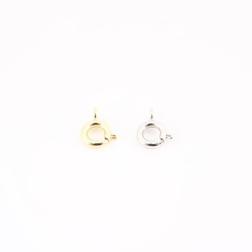 Brass Spring Ring Κούμπωμα, Ορείχαλκος, επιχρυσωμένο, DIY & κοίλος, περισσότερα χρώματα για την επιλογή, 10x8x3mm, Sold Με PC