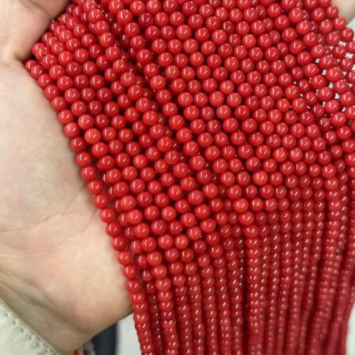 Sea Bamboo Coral Beads Dyed Bamboo Coral Round DIY Grade A Sold Per Approx 38 cm Strand