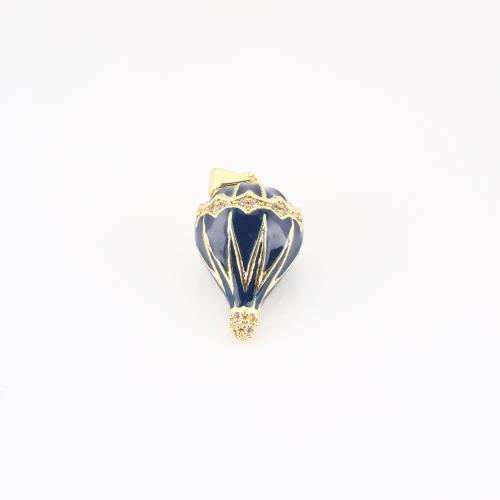 Messing hanger met micro-paved kubieke zirconia's, gold plated, DIY & micro pave zirconia & glazuur, 27x13x13mm, Verkocht door PC