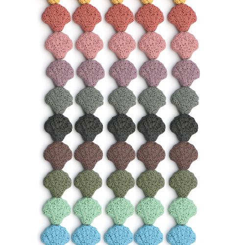 Natural Lava Beads Shell DIY Sold Per Approx 38 cm Strand