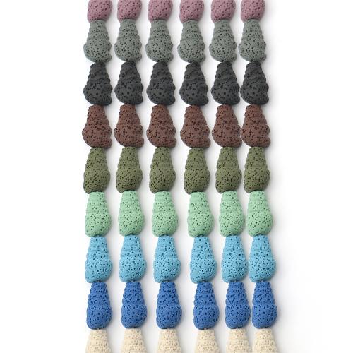 Natural Lava Beads Conch DIY Sold Per Approx 38 cm Strand