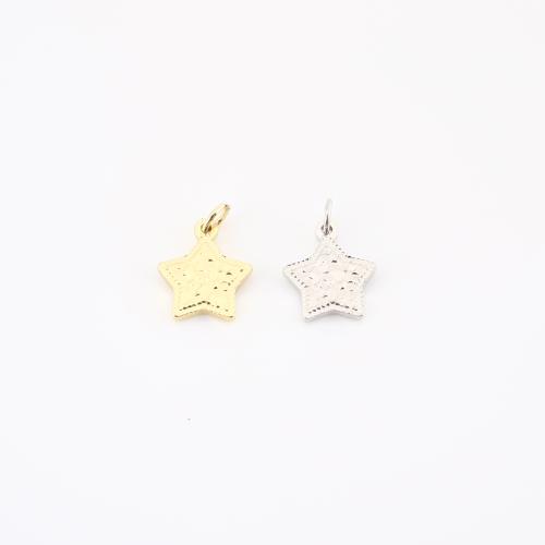 Mässing Smycken Hängen, Star, plated, DIY, fler färger för val, 14x9x1mm, Säljs av PC