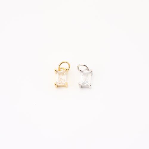 Cubic Zirconia Micro Pave Brass Pendant Geometrical Pattern plated DIY & micro pave cubic zirconia Sold By PC