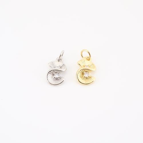 Terningformet Zirkon Micro Pave Messing vedhæng, forgyldt, du kan DIY & Micro Pave cubic zirconia, flere farver til valg, 17x8x4mm, Solgt af PC